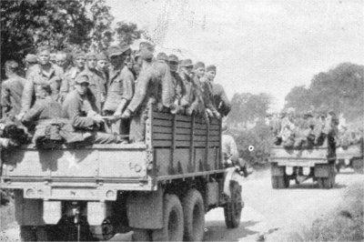 Part of the 2,100 Gernam prisoners taken at Avranches